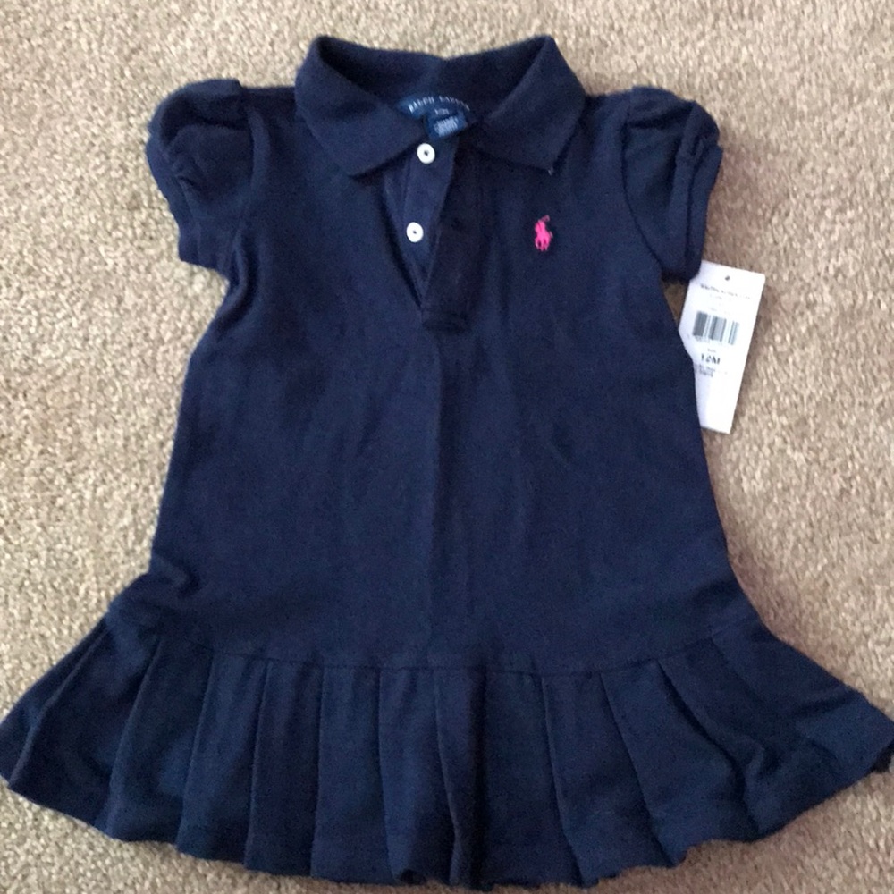 BNWT Ralph Lauren navy dress 12m
